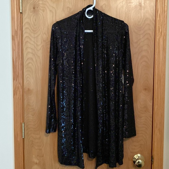 Karen Kane sequin thin cardigan - Picture 1 of 7